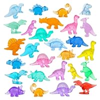 VelvetGlow 60pcs Mini Dinosaur Figurines Tiny Resin Animals Figures For Hidden,Small Plastic Dinosaurs For Vase Fillers Micro Dollhouse Aquarium Decorations