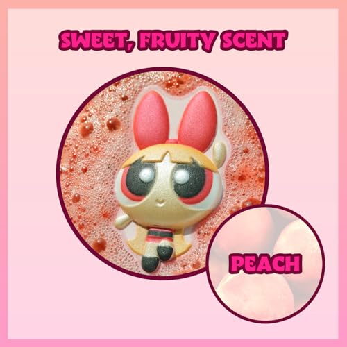 Image of Powerpuff Girls Bath Bomb Set, 3-Piece Character Shaped, Berry Scented