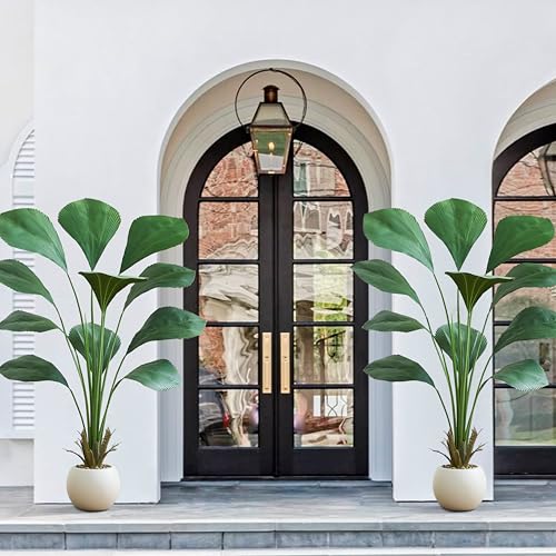 FSOHOI Artificial Sumatra Palm Tree 5FT Fake Plants Faux Tropical Areca Floor Plant with Planter, Artificial Silk Plants Fake Palm Trees for Indoor Outdoor Home Office Living Room Decor - Image 4