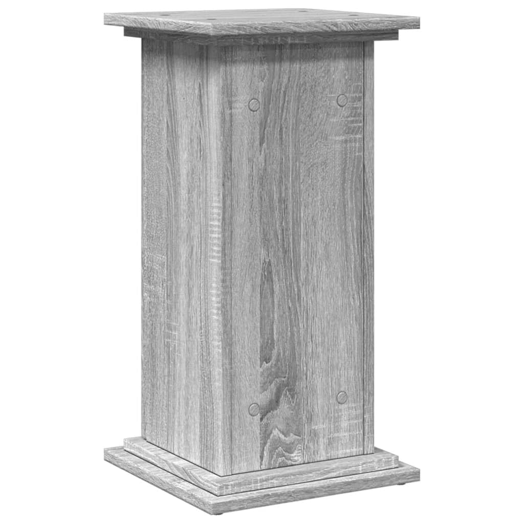Postament z miejscem do przechowywania, szary Sonoma, 31 x 30 x 60 cm, materiał drewnopochodny, idealny na rośliny, kwiaty, dekoracja do salonu, wszechstronny stojak