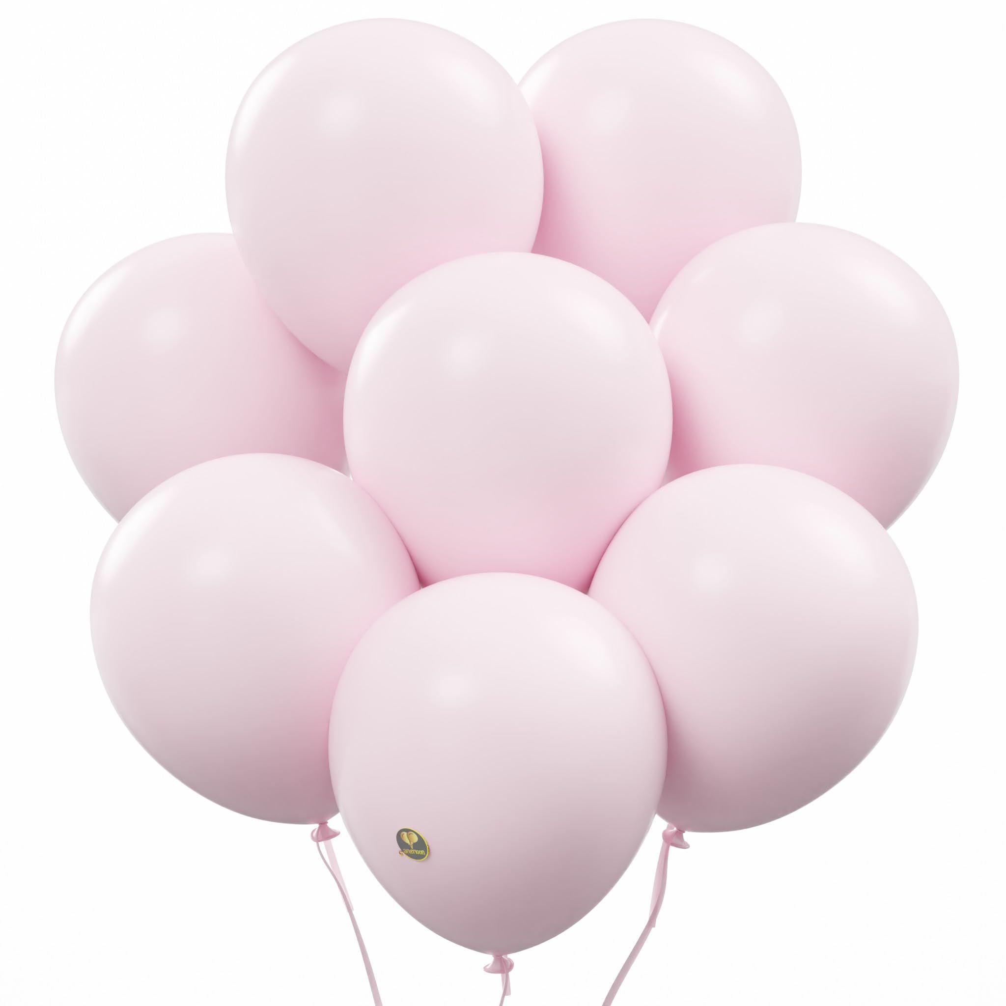 AFTERLOON® Biodegradable Balloons 24 pcs Pastel Pink 12 Inch, Natural Rubber Latex Plastic-Free Alternative Matte Color Durable Thickened Extra Strong Helium Float, ballon baloon Globos Decor De