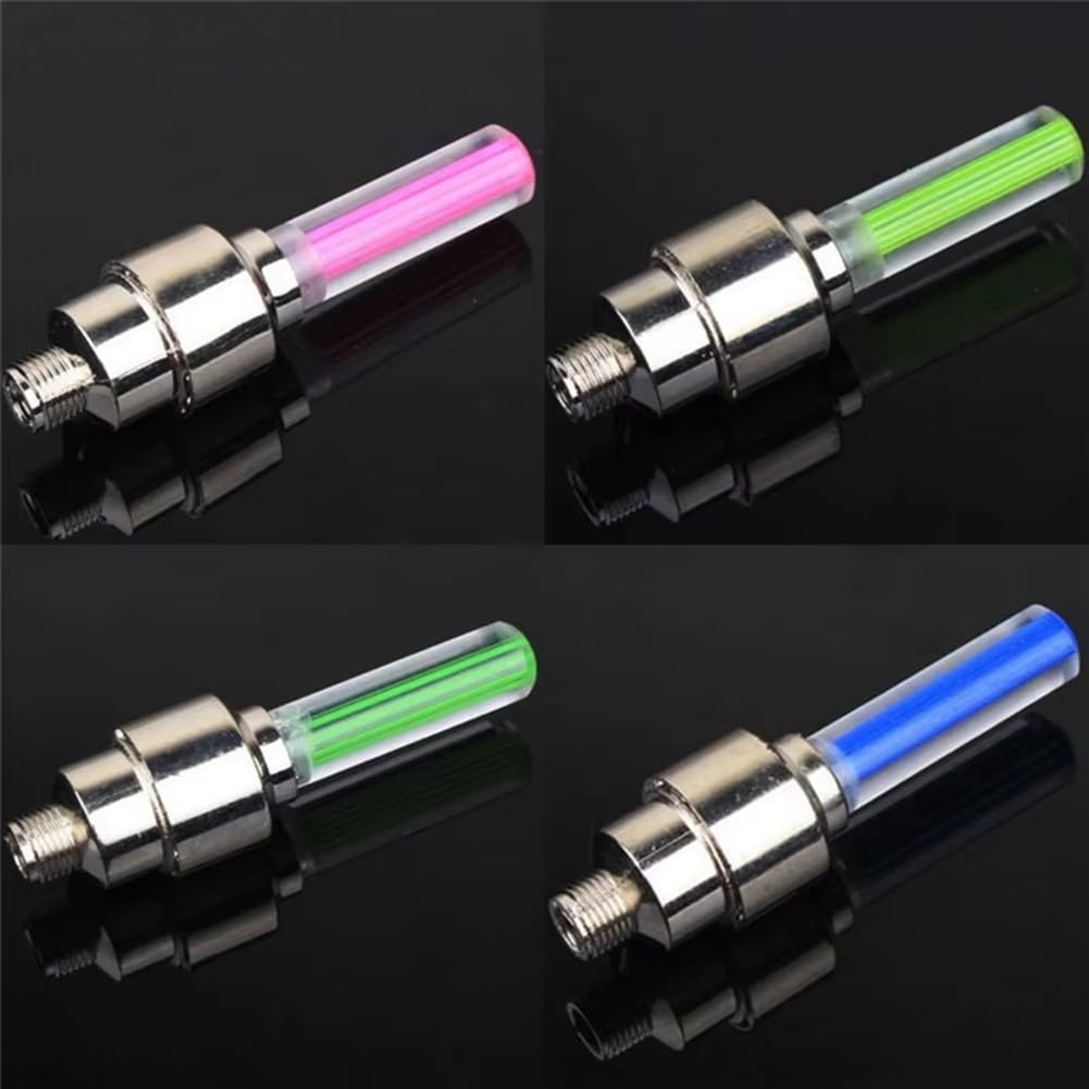 Luci LED Per Valvole Bici - 2 Pezzi Rosa Fluorescente, Regalo Originale Per Ciclisti, SODIAL