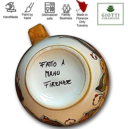 Hand-Painted Italian Ceramic Carafe - 16 Oz Sunflower and Poppy Design, Authentic Tuscan Pitcher for Wine and Water, Handmade by Giotti Ceramiche - Image 6