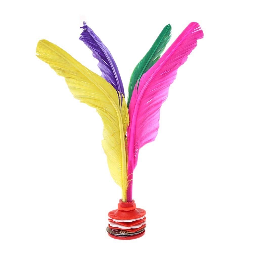 Gaodpz1pc Colorful Feather Chinese Jianzi Fitness Sports Toy Game Foot Kicking Shuttlecock