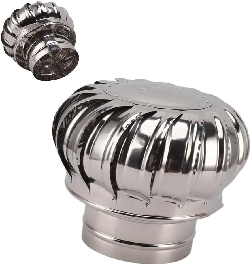 Évent de cheminée rotatif en inox pour stopper l'humidité et les odeurs
