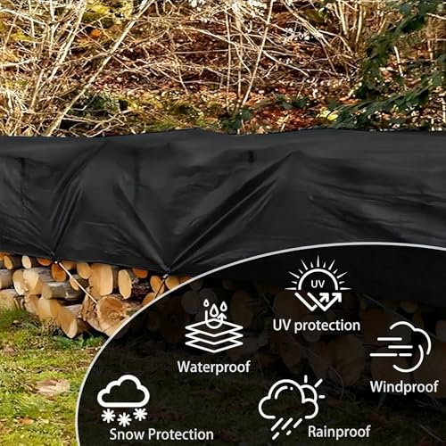 Lona impermeable reforzada 1.1x6 m de 160g m² color negro 3