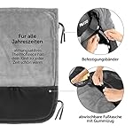 Zamboo Universal Decke für Kinderwagen und Buggy - wasserabweisende Outdoor Beindecke für Sportwagen & Jogger - Schwarz Grau