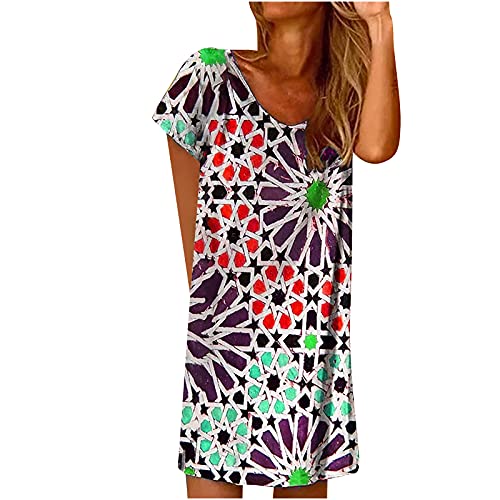 OLOPE 2022 Maxi Dress Plus Size Y2k Sexy Long Sleeve Deep V Neck Low Cut Waist Cutout Fluttering Floral Beach Sun Dresses Women's Long Sleeve Pleated Loose Swing Casual Dress with Pockets KneU2956