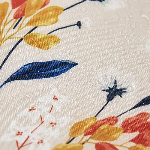 ECO CHIC Lightweight Foldable Reusable Shopping Bag Water Resistant Tote Bag (Flowers Beige) - Image 3