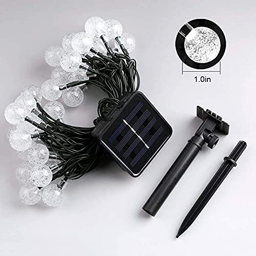 Globe String Lights, Cmyk 20 Ft 30 Crystal Balls Waterproof Led Fairy Lights, Outdoor Starry Lights Solar Powered String Lights, Decorative Lighting For Home, Garden, Party, Festival (Warm White) #TOP7