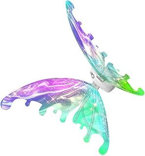 SAFIGLE Levou Asas De Borboleta Asa De Borboleta Elétrica Crianças Meninas Movendo Asas De Fada Brilhantes Asas Transparentes De Princesa Cosplay Para De Fada Encenação