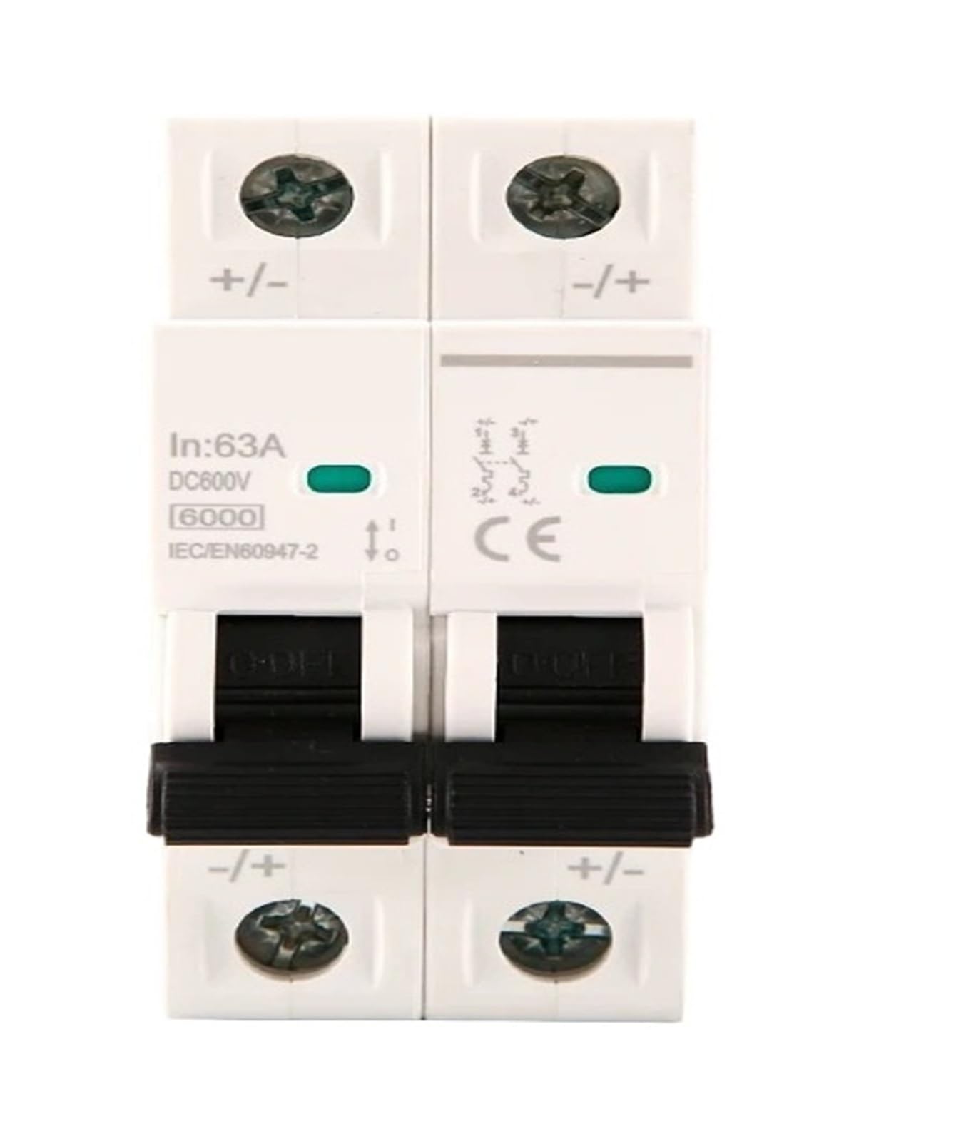 Interruptor de protección contra sobrecarga 2P DC 600V para paneles solares 40A 4