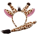 Wicked Giraffe Ears & Tail Animal Fancy Dress Accessory Set