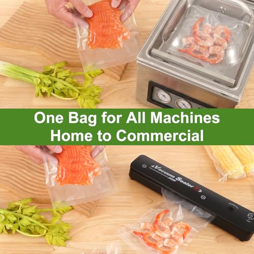 Image of Moretoes 150pcs Vacuum Sealer Bags, Food Saver Bags Pint 6 inch x 10 inch, BPA Free, Pre-cut Commercial Grade Vac Bags for Food Storage, Meal Prep or Sous Vide