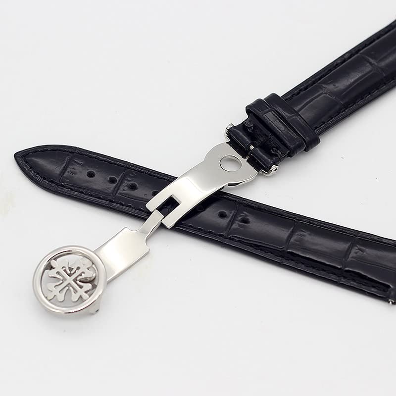 CZKE Pasek do zegarka z prawdziwej skóry 19 mm 20 mm 22 mm paski do zegarków Patek Philippe paski do zegarków z zapięciem ze stali nierdzewnej mężczyźni kobiety