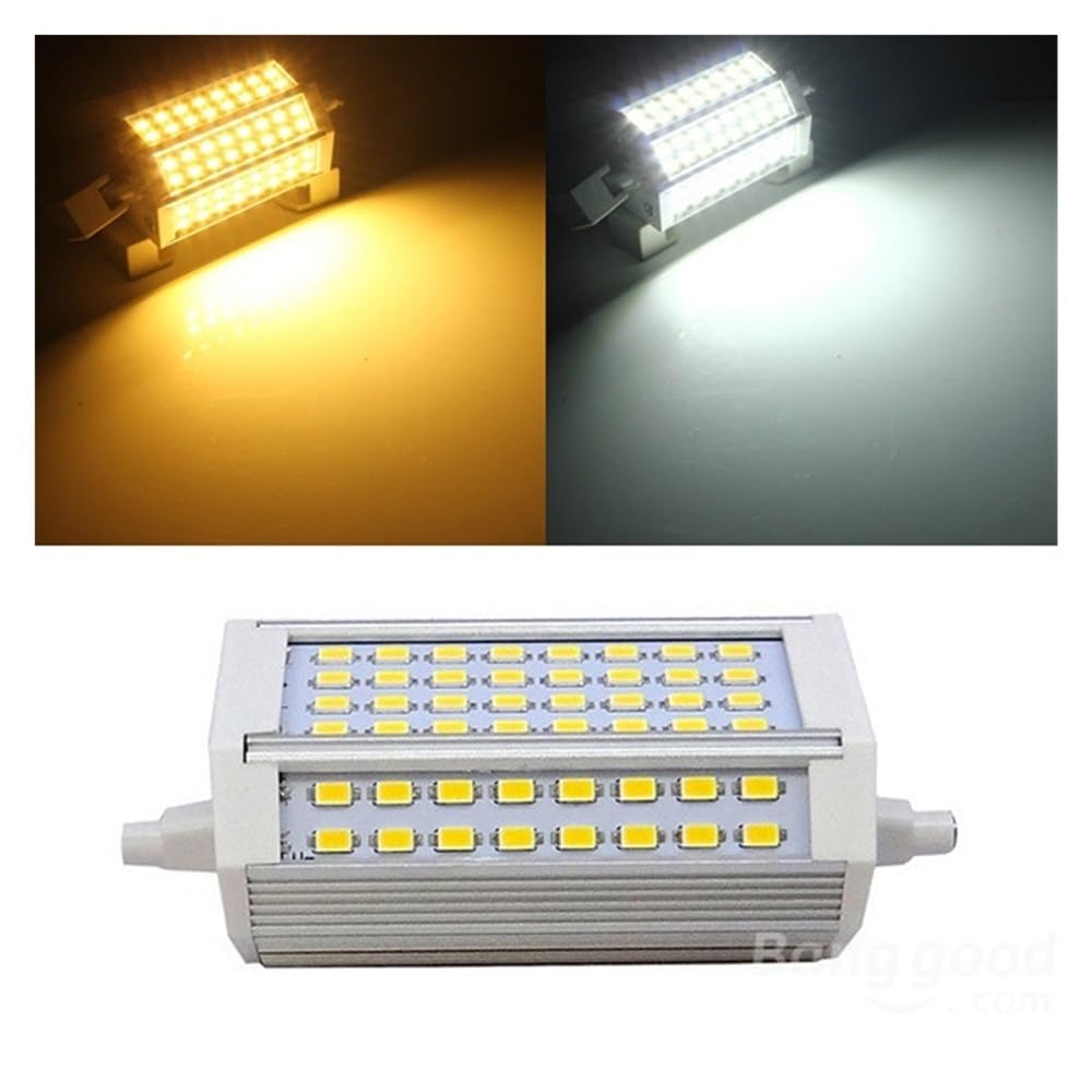 RZL Éclairage, Lot de 2 ampoules LED R7S AC85-265V 118MM 30W 3000LM 64-SMD5730 R7S Lampe d'éclairage extérieur(Warm White)