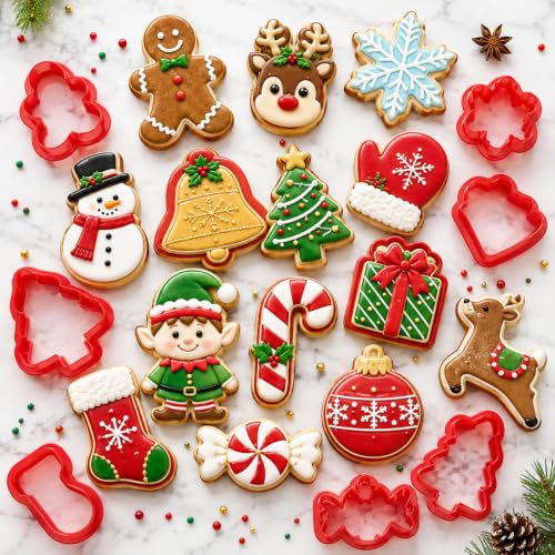 Mini cortadores de galletas de Navidad perfectos para regalar dulces caseros 7