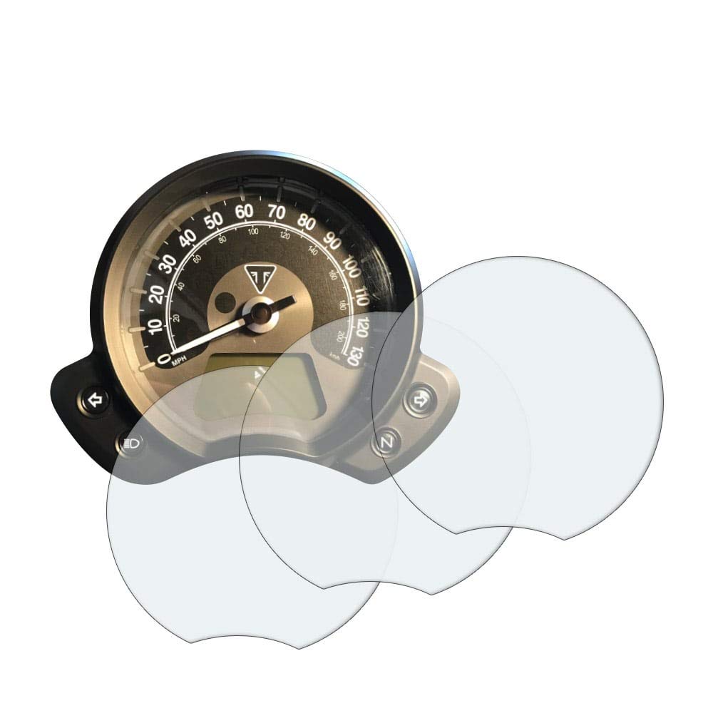 Speedo Angels SATR53UC Dashboard Screen Protector for Triumph Street Twin (2016+), 3 x Ultra Clear