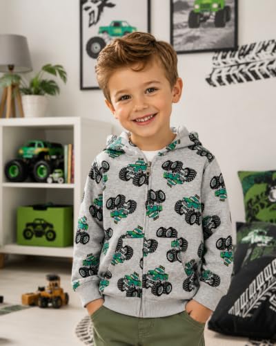 Image of Popshion Boys Toddler Cartoon Dinosaur Hoodies Jacket Cool Long Sleeve Zipper Hooded Sport Sweatshirt Coat for Kids 1-7 Years