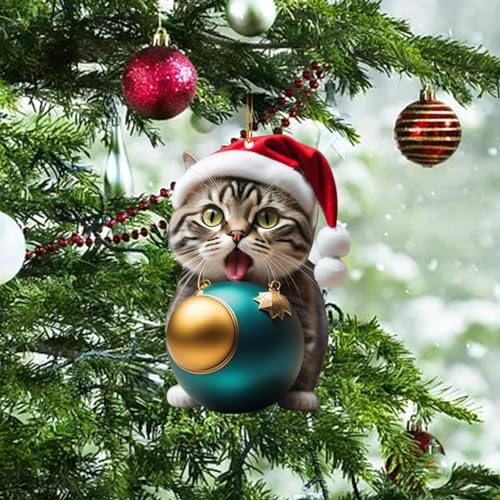 menolana 2023 enfeites de gato de natal árvore de natal pendurado decoração multiuso festa gatinho o
