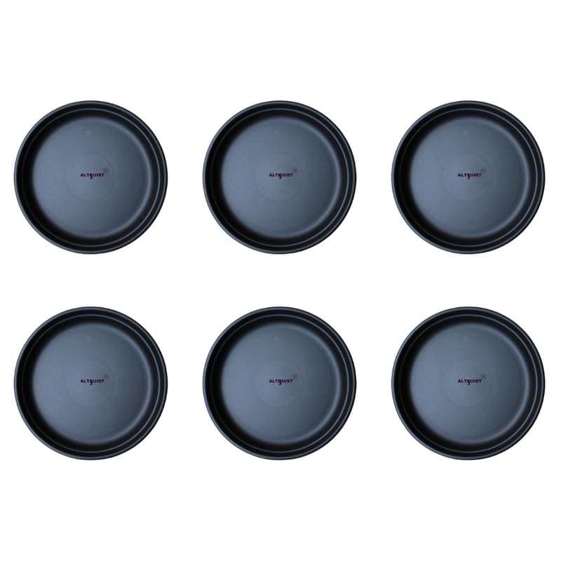 ALTRUIST UV Treated Round Bottom Tray (Plate/Saucer/Size 9 inch) Plastic Pot Tray Plate Heavy Duty Plant Saucer Gamla for Home Decor Indoor & Outdoor Balcony Garden (Black) (Pack of 6) (B0D8FMHVXM) Amazon Price History, Amazon Price Tracker