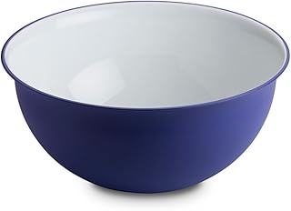 Omada Design Saladier 6,5 litres 32,5 x 15,5 cm, blanc à l'intérieur et coloré à l'extérieur, en plastique antibactérien et incassable, Ligne Sanaliving, Alto