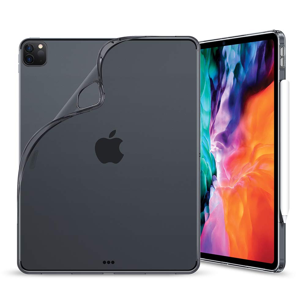 ESR Case for iPad Pro 12.9" 2020 & 2018, Rebound Soft Shell Case Clear TPU Back Cover for iPad Pro 12.9" 2020,Black