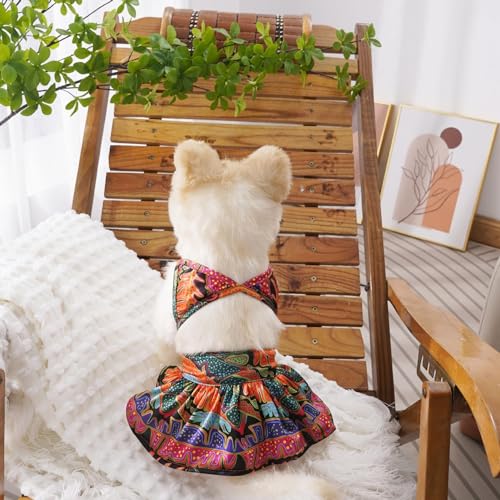 Image of HDKUW Dog Bikini Swimsuit Summer Puppy Bathing Dress Beach Clothes Cat Costume for Puppy Dog Cat Palmleaf S