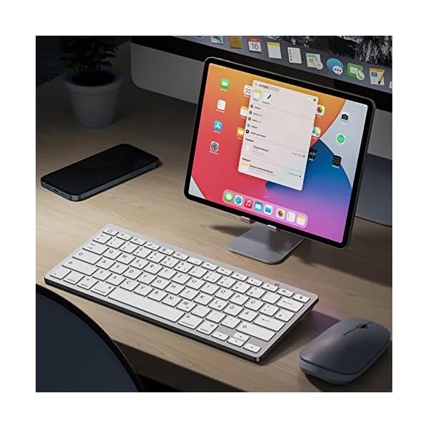 Emetok Deutsche Bluetooth Tastatur für iPad, Ultra-dünn QWERTZ Tastatur kompatible mit iPad 10,2/9,7,iPad Pro 11/iPad… – Bild 9