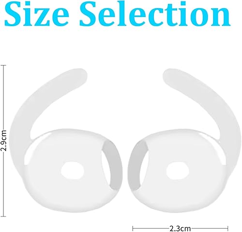 Ear Hooks Covers for AirPods 4 (2024), 5 Pairs Sport Ear Tips Covers Silicone Anti-Slip Wingtip Compatible with AirPods 4th Generation Earbuds Accessories [Not Fit in The Charging Case] (White)(White)
