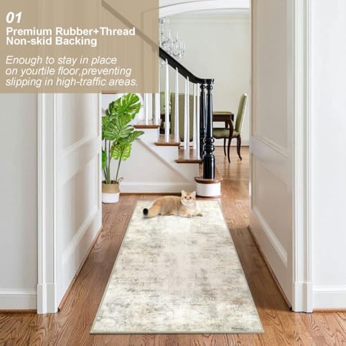 Capslpad 001 Abstract Washable Runner Rug thumb #1