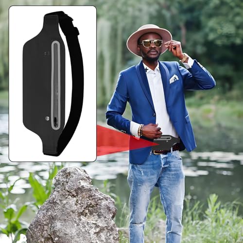 peiqiup Laufgürtel für Handy, Wasserdicht Lauftasche für Damen und Herren, Für Sport Running Joggen Fitnesss Radfahren, Schwarz
