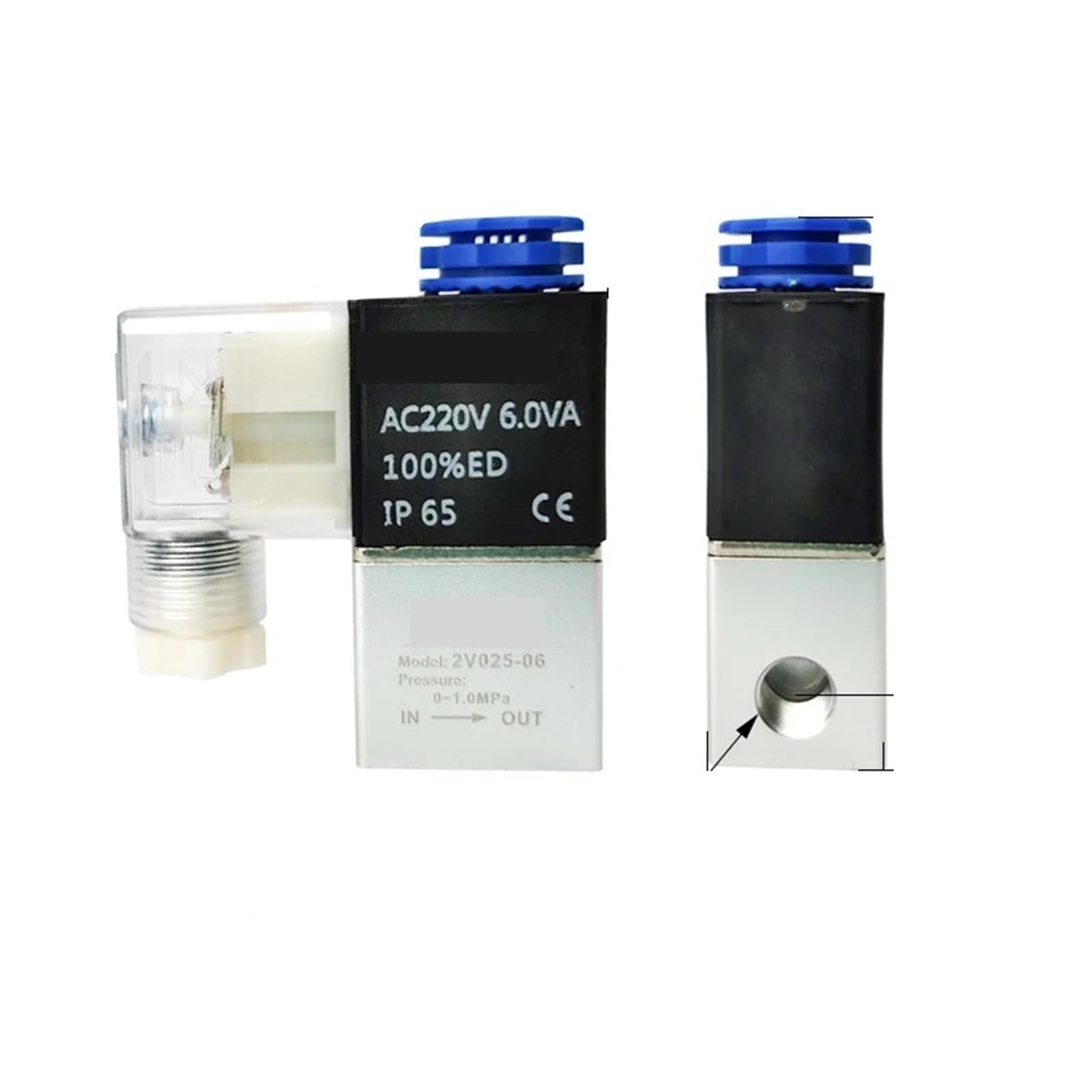Électrovanne pneumatique 2V025-06 pour stopper les fuites air comprimé 1/8