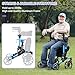 Lightweight Rollator Walker All-Terrain Foldable with seat and Adjustable Height backrest, 300 lbs Capacity, 10