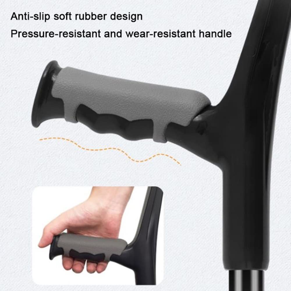 KADEUX Muletas De Antebrazo Plegables para Adultos, Muletas De Brazo Portátiles, Andador De Aluminio, Muletas De Viaje para Hombres Y Mujeres Muletas De Codo Plegables para Hombres Y Mujeres (Color :