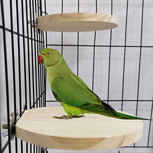Image of kathson 5PCS Wood Bird Perch Wooden Parrot Stand Toy Parakeet Standing Platform Chew Toys Natural Cuttlebone Paw Grinding Stick Cockatiels Cage Accessories Exercise Toy for Conures Budgies Lovebirds