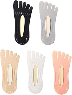 SUPVOX 5 Pares De Meias De Ioga Meias Atléticas Femininas Meias Curtas Meias Femininas De Dedo Do Pé Meias De Corte Baixo Meias Invisíveis Meias Femininas De Corrida Atlética Cinco Dedos