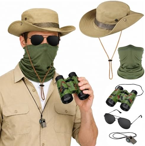 Yotako 5 PCS Safari Costume Accessories Set for Women Men | Zooke...