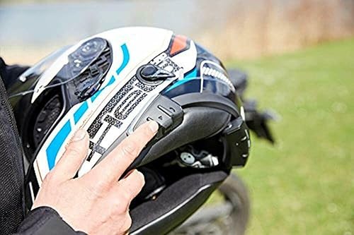 Miniatura 7 de Cardo PTS00101 - Paquete de 2 auriculares delgados con sistema de comunicación Bluetooth para motocicleta, color negro, paquete dual