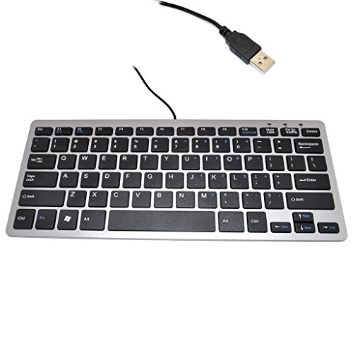 iKKEGOL Mini USB Slim Wired 78 Key Small Super Thin Compact...