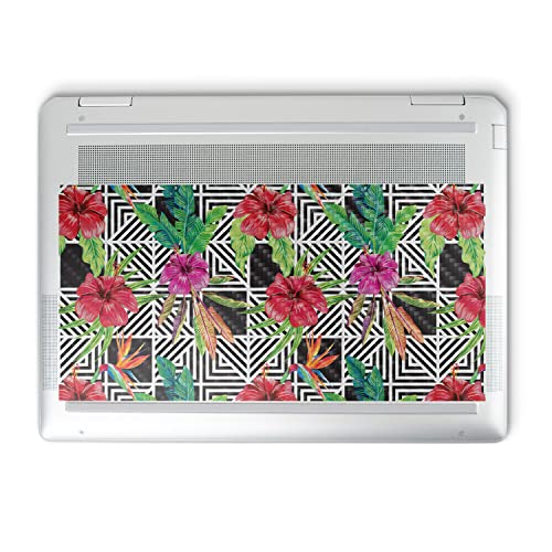 Image of MightySkins Carbon Fiber Skin Compatible with HP Spectre x360 14 inch (2022) Full Wrap Kit - Pop Hibiscus | Protective, Durable Textured Carbon Fiber Finish | Easy to Apply | Made in The USA