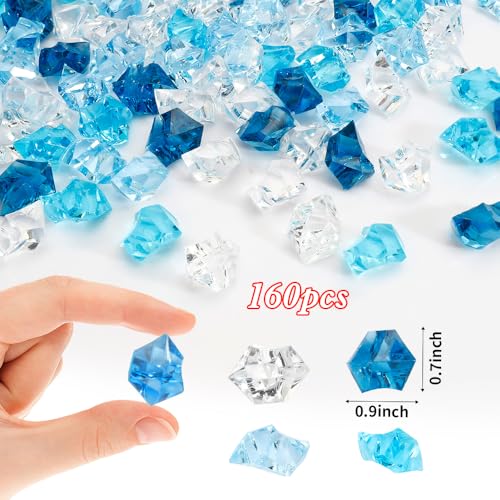 160 piezas cubos de hielo falsos para decoración miniatura 2