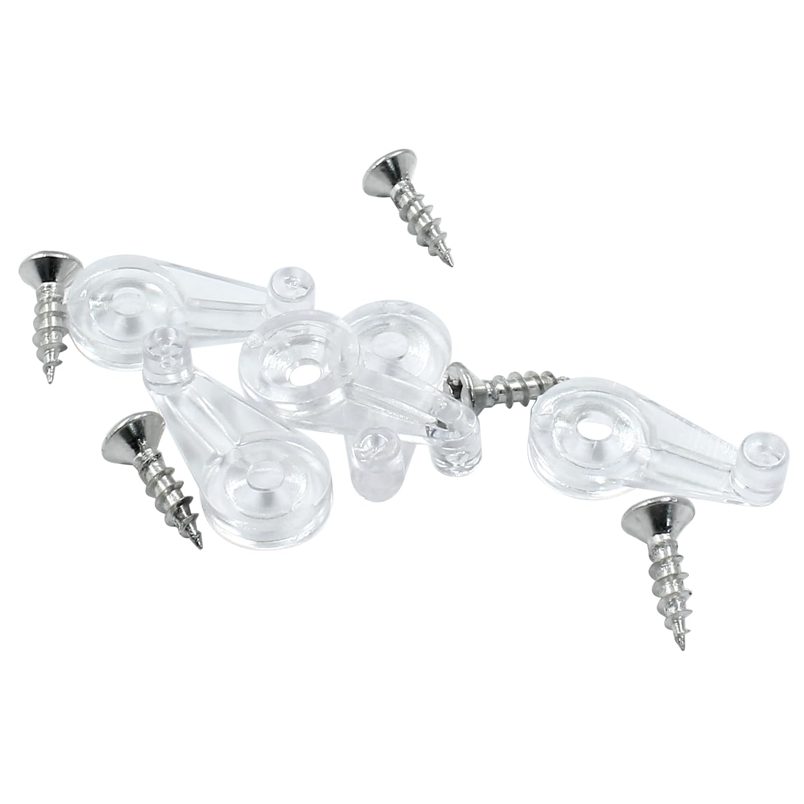 BokWin Glas-Halteclips Set – 120 Stück Transparent Mit Schrauben Für 4 Mm Glas, Einfach Zu Montieren
