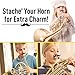 [2 Pack] Clip-On Mustache For French Horns - Includes Protective Case - Made To Fit All French Horn Mouthpieces - Perfect Accessory For Young Musicians