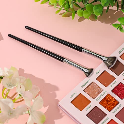 2 Pcs Fan Mascara Brushes Eyebrow Brush Eyelashes Makeup Tools Eye Shadow Brush Lash Cleaning Brush Mascara Painting Tool Professional Lash Supplies #TOP4