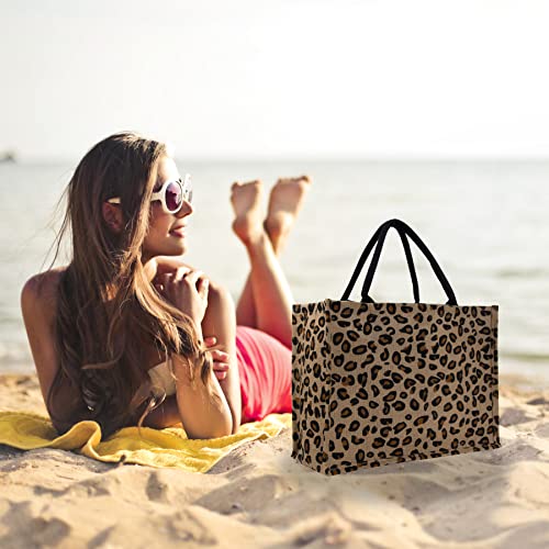 Image of Hibala Woven Large Beach Bag Straw Beach Tote Handmade Weaving Shoulder Tassel Bag Handbag