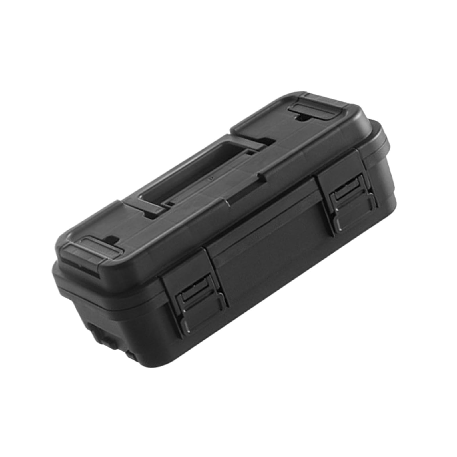 Msioytog S Black Tool Organizers Storage Box For Home And Camping Secure Closure Layered Compartments 6.5L And 4L Sizes Tool Storage Box