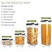 Airtight Food Storage Containers - M MCIRCO 7 Pieces BPA Free Plastic Containers with Upgraded Durable Lids - for Kitchen Organization and Storage, Include 20 Labels, 1 Marker and 4 Measuring Tools