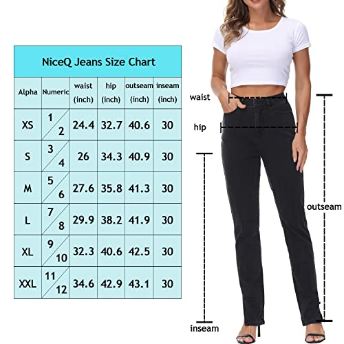 NiceQ Women’s High Waist Skinny Jeans Split Hem Stretch Denim Pants - Image 6