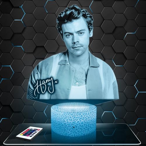 Lampephoto.fr - Lámpara 3D H. Styles Decoración Colección Cantante Pop Británico Idea de Regalo para Hombre y Mujer, Objeto H. Estilos de Luz Nocturna, Ideal Como Regalo, Navidad para Hombre y TOP